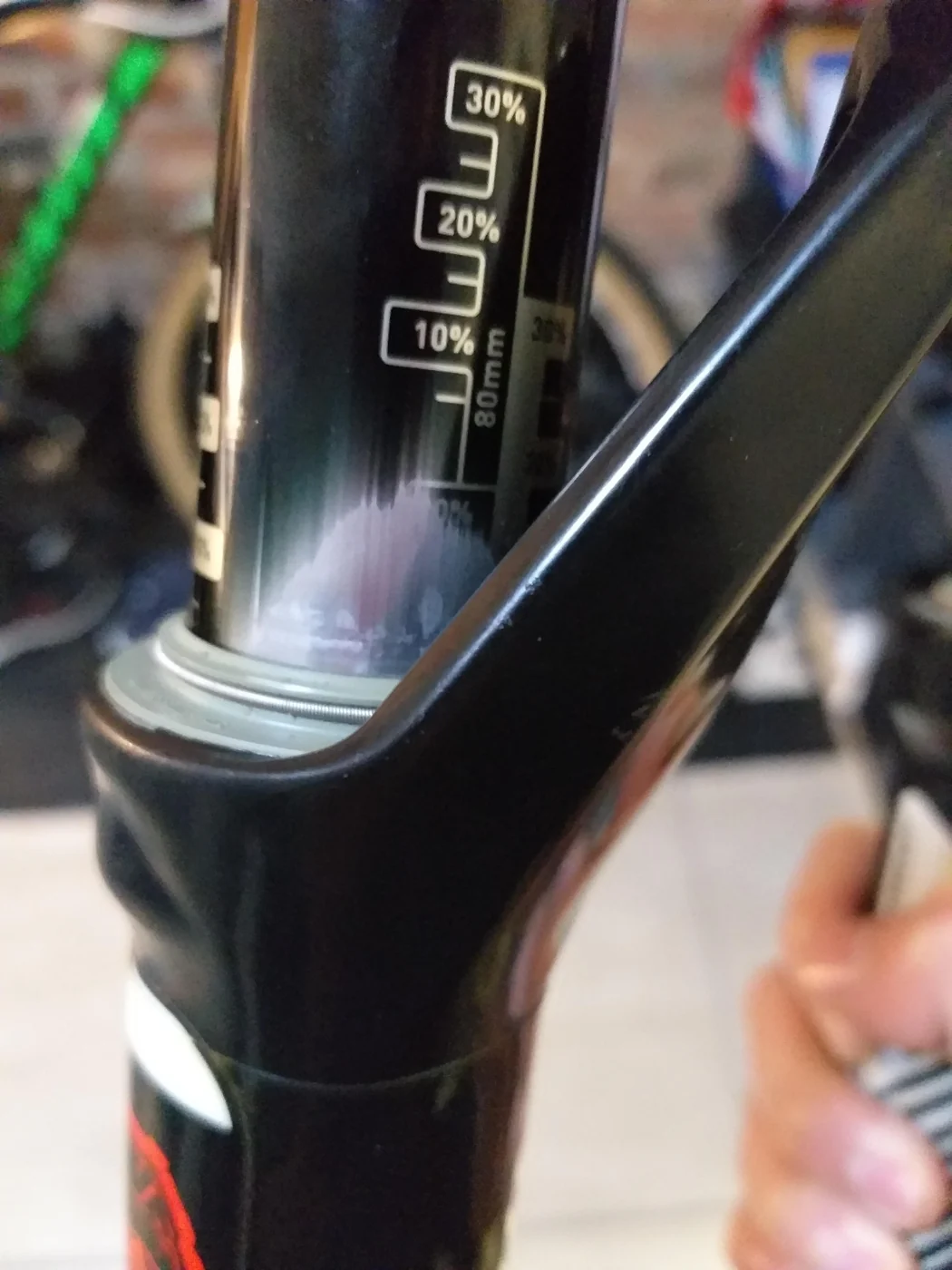 Worn fork stanchions